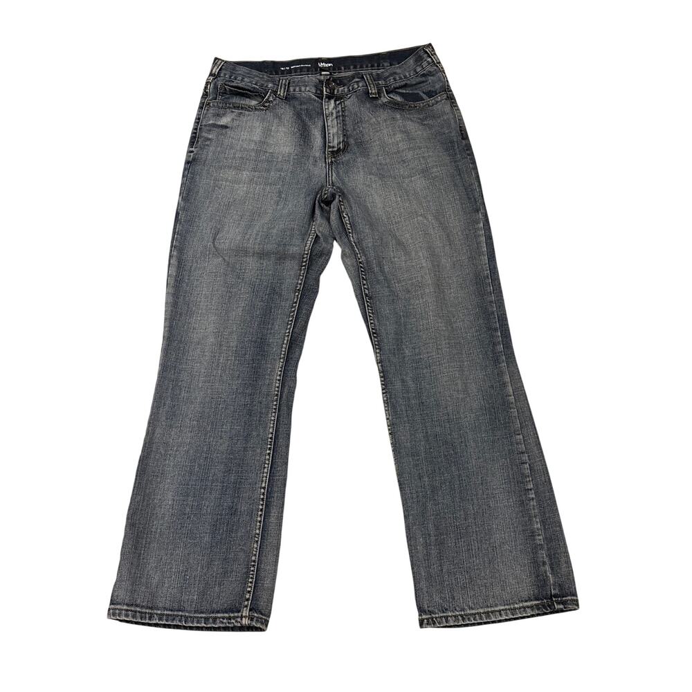 Urban Pipeline Jeans Mens 38x32 (36x32) Blue Relaxed Bootcut Distressed Western